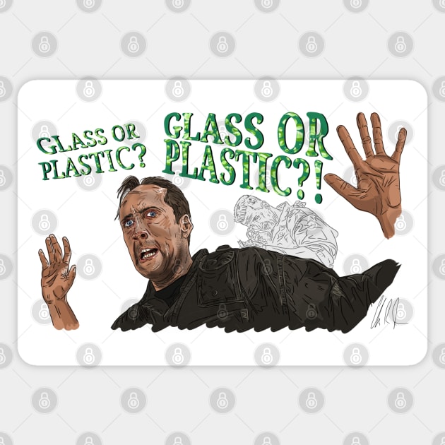 The Rock: Glass or Plastic Sticker by 51Deesigns